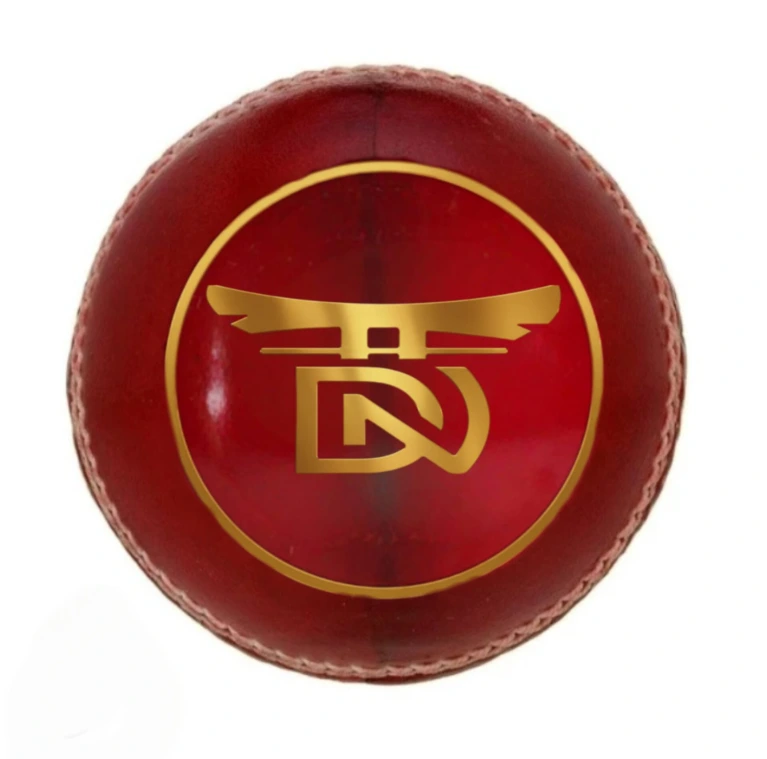 Red leather ball T 20. DN Sports genuine leather ball with dn sports branding, 4 piece ball texture,(1 piece).